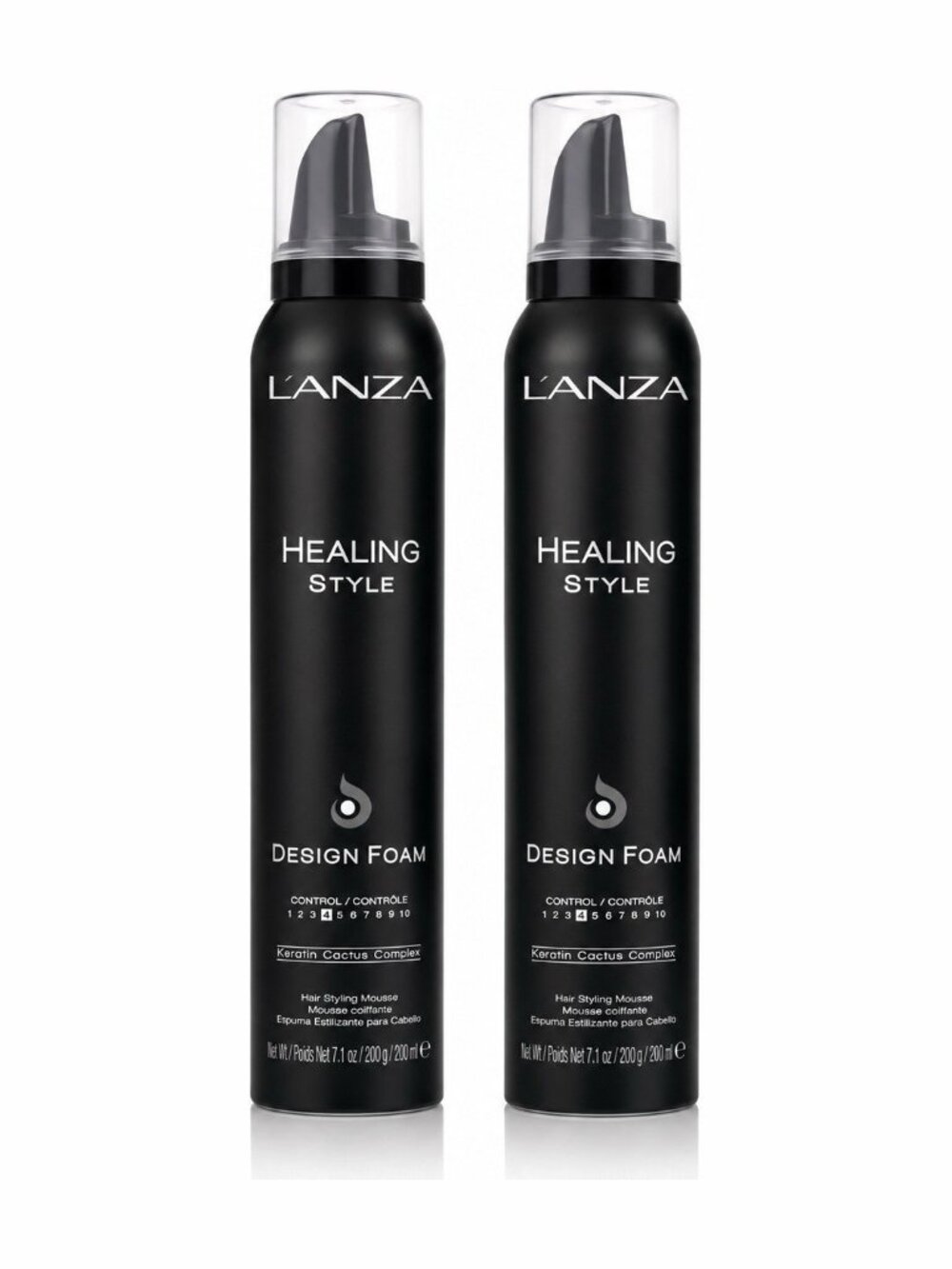 L’ANZA Healing Style Design Foam Mousse 7.1 oz 200ml Hair Styling 2 Pack NEW